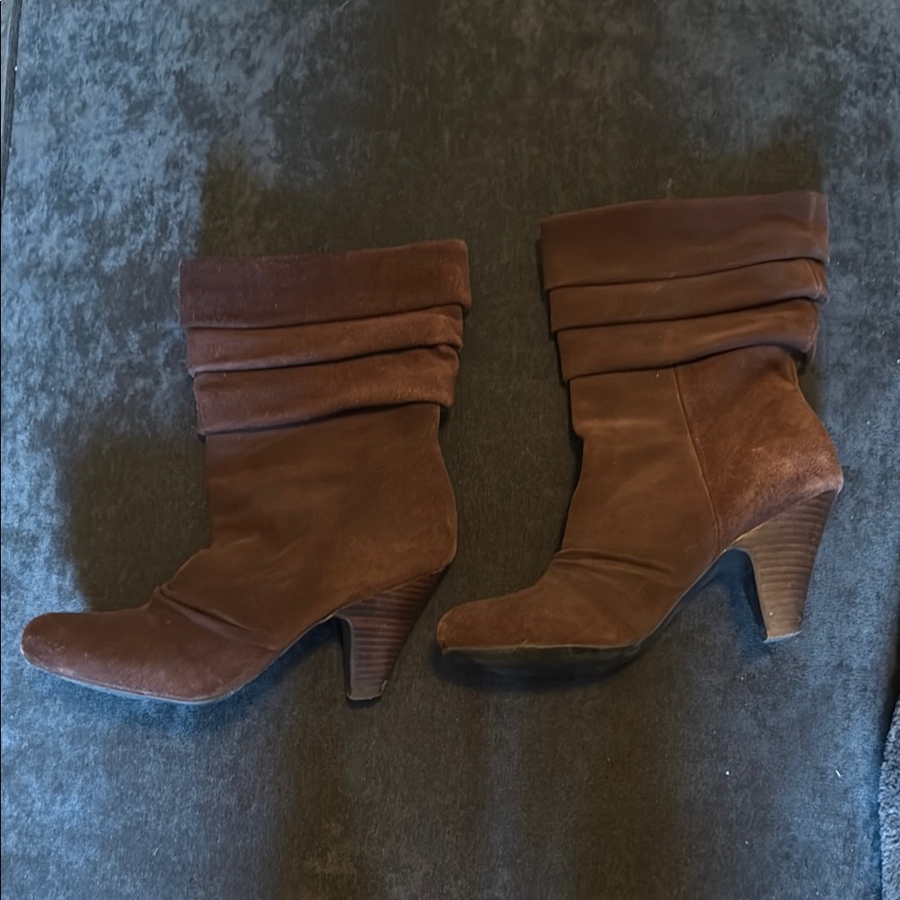 Jessica Simpson Suede Brown Heeled Boots